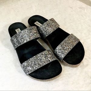 Steve Madden Glitter Birkenstock Style 